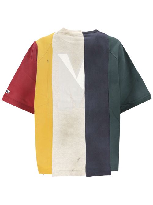 T-shirt in cotone con pannelli a blocchi di colore Mihara Yasuhiro | A10TS651MULTI